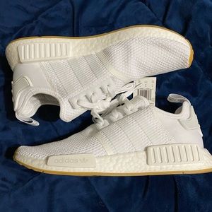Adidas all white NMD R1 sz 9.5